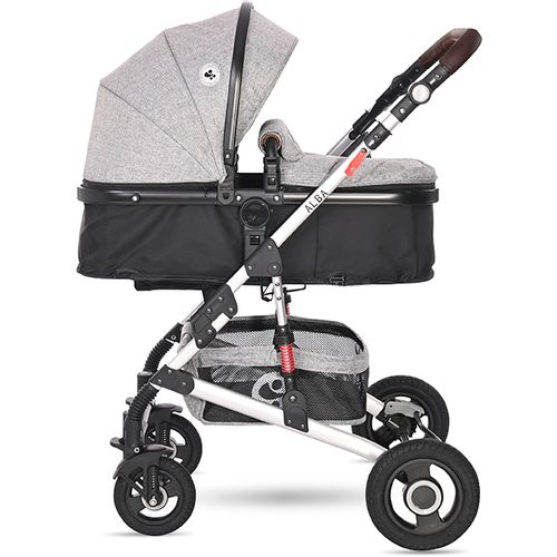 LORELLI ALBA PREMIUM Kolica 3u1 Opaline Grey: Košara + Autosjedalica + Zimska Navlaka (0mj+) - (do 15kg/96cm) slika 3