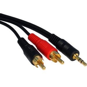 FAST ASIA Kabl audio 3.5mm - 2xRCA 5m crni