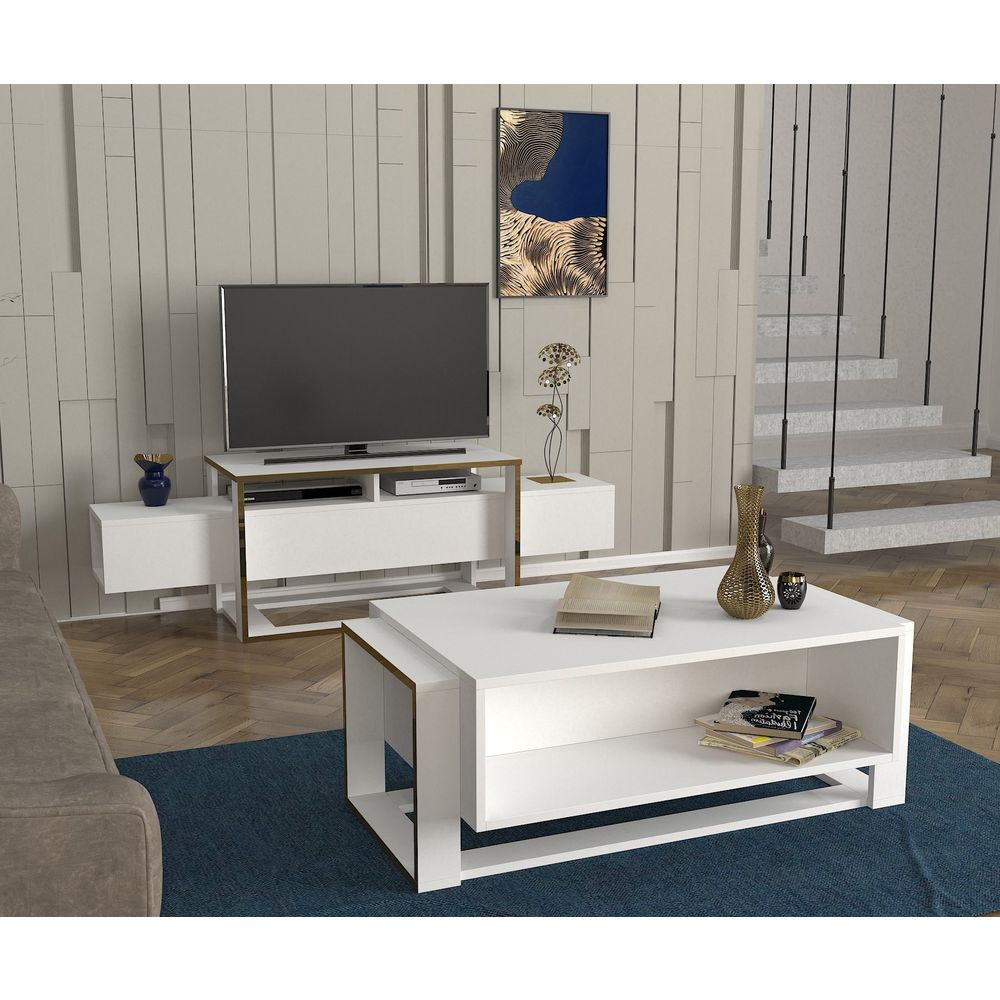 TV Stalak Bianco - Bijela i Zlatna slika 3
