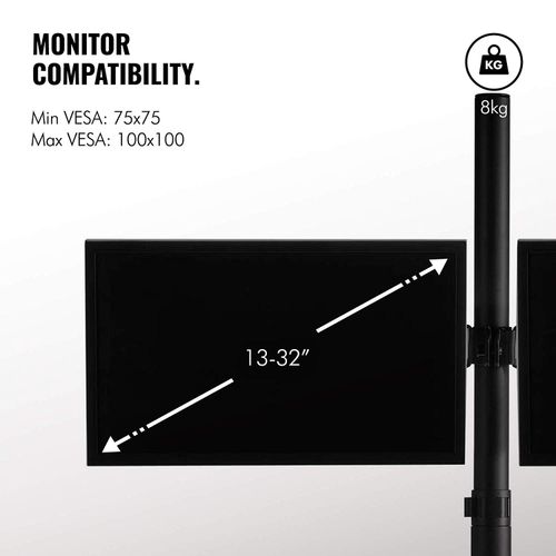 VonHaus stalak za radnu površinu za 4 monitora do 32'' slika 6