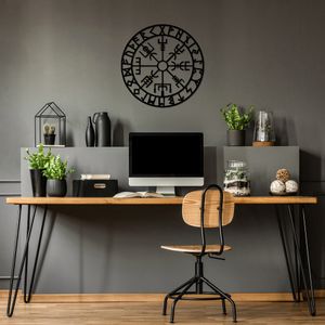 Wallity Metalna zidna dekoracija, Vegvisir 6