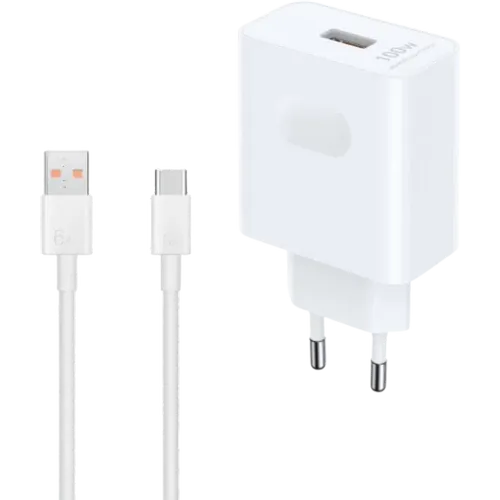 Honor Super Charge Max 100W punjač + kabl type-A na type-C bela slika 1