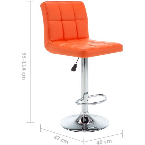 Barski stolci od umjetne kože 2 kom narančasti slika 8