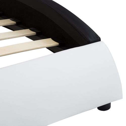 Okvir za krevet od umjetne kože LED bijelo-crni 180 x 200 cm slika 33