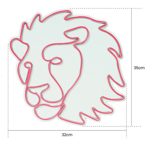 Wallity Ukrasna plastična LED rasvjeta, Lion - Pink slika 7