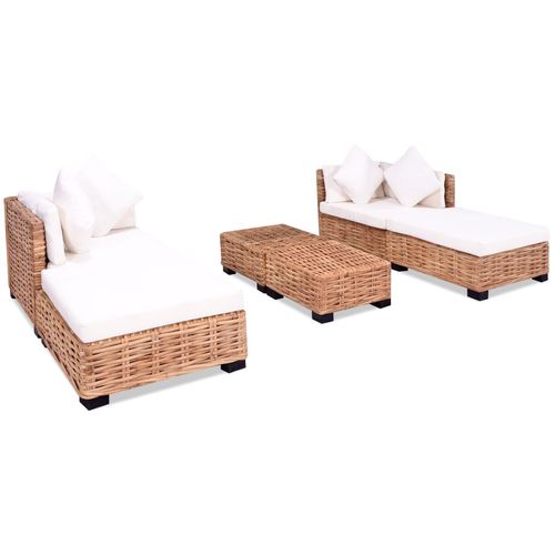 Sofa Set 16 kom Prirodni Ratan slika 31