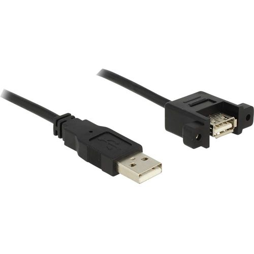 Delock USB kabel USB 2.0 USB-A utikač, USB-A utičnica 1.00 m crna  85106 slika 1