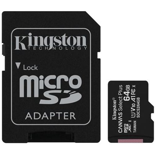 MICRO SD 64GB KINGSTON + SD adapter SDCS2/64GB slika 1