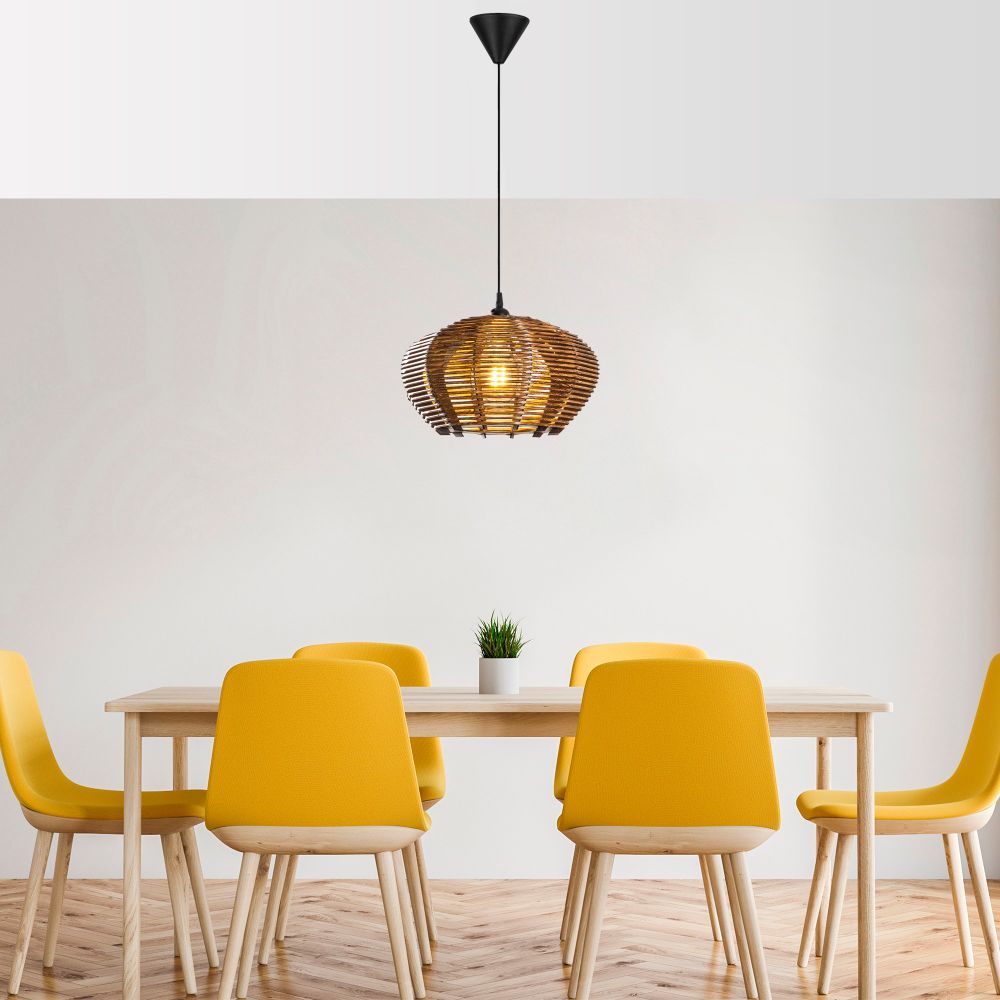 Luster Ellipse Antiquation sa Drvenim Tijelom slika 1