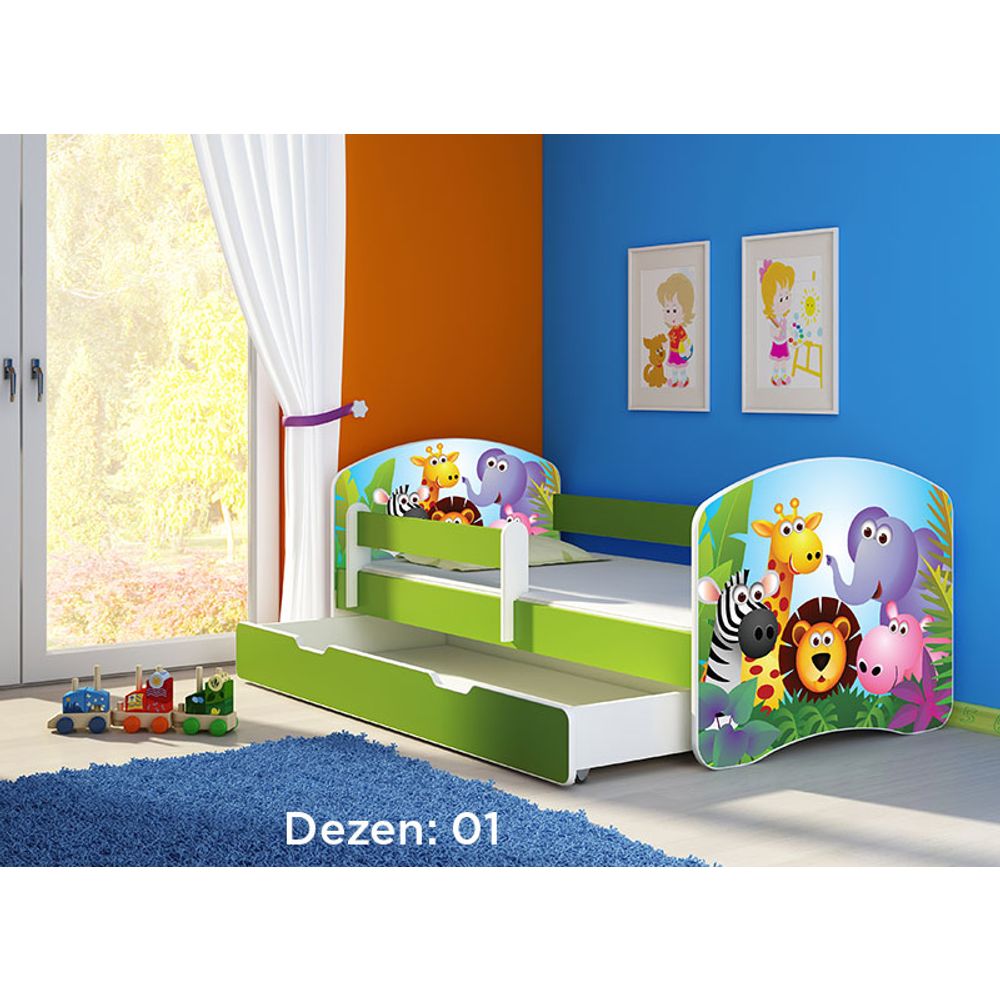 ACMA Dječiji krevet Acma II sa ladicom Green - 180x80cm - Dezen 01 slika 2