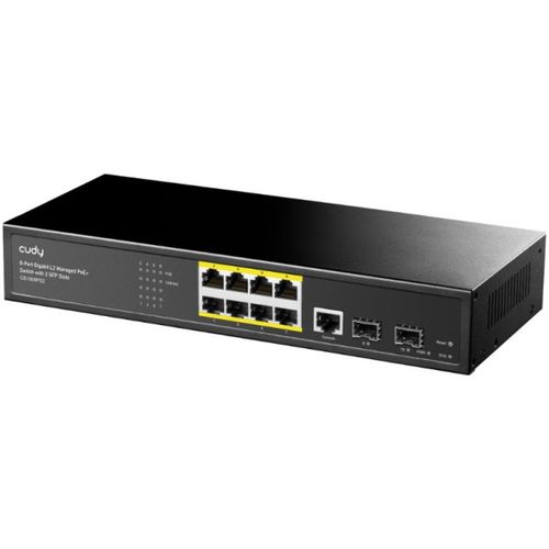 Cudy GS2008PS2 * 8-Port Layer 2 Managed Gigabit PoE+ Switch with 2 Gigabit SFP Slots, 120W slika 2