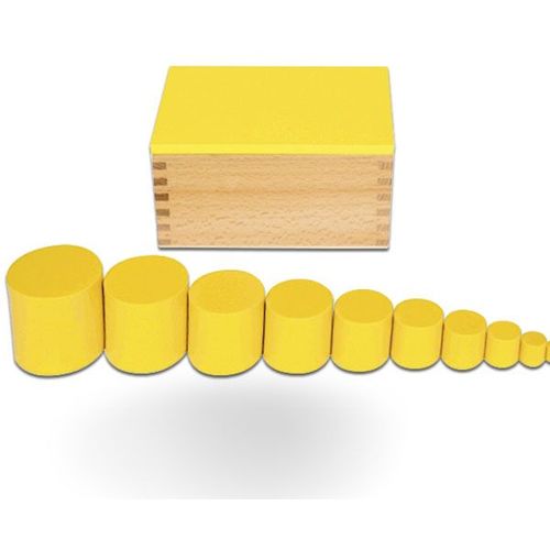 Montesori Kutije sa cilindrom žuta slika 1