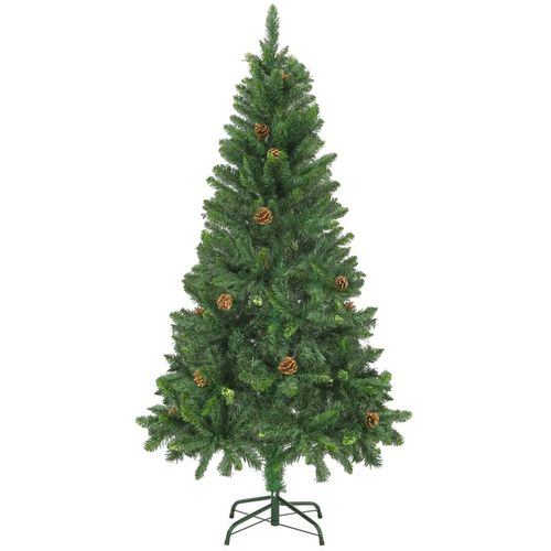 Umjetno božićno drvce sa šiškama zeleno 150 cm slika 10