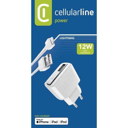 Cellularline kućni punjač iPhone i kabel MFI 12W slika 3