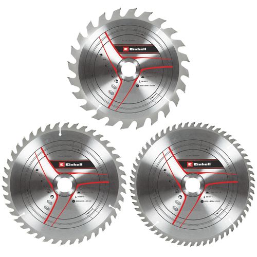 Einhell Pribor za stacionarne testere Set reznih listova 3 kom 250x30 T24/42/60 slika 3