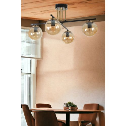 Oslo 4 Lü Siyah Bal Camlı Avize Amber
Black Chandelier slika 2