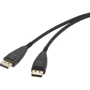 Renkforce DisplayPort priključni kabel DisplayPort utikač, DisplayPort utikač 30.00 m crna RF-3770964 pozlaćeni kontakti, Ultra HD (8K) DisplayPort kabel