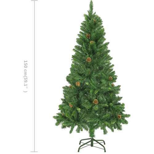 Umjetno božićno drvce sa šiškama zeleno 150 cm slika 27