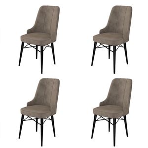 Pare - Cappuccino Crni Set Stolica (4 Komada)