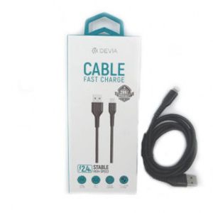 USB Devia Gracious Series Cable Lightning 2.4A crna