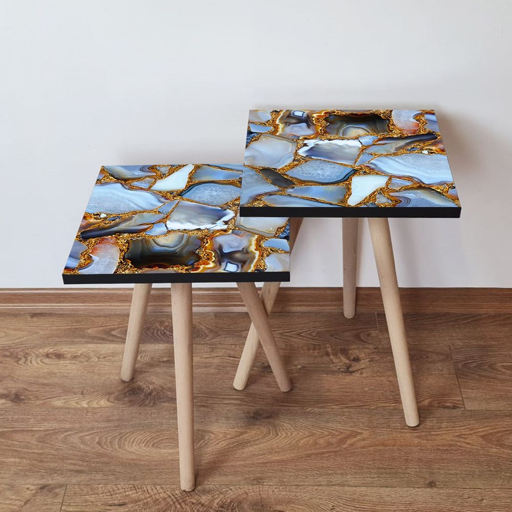 Nesting stolovi 2Shp100 - (2 komada) - boje: višebojno slika 1
