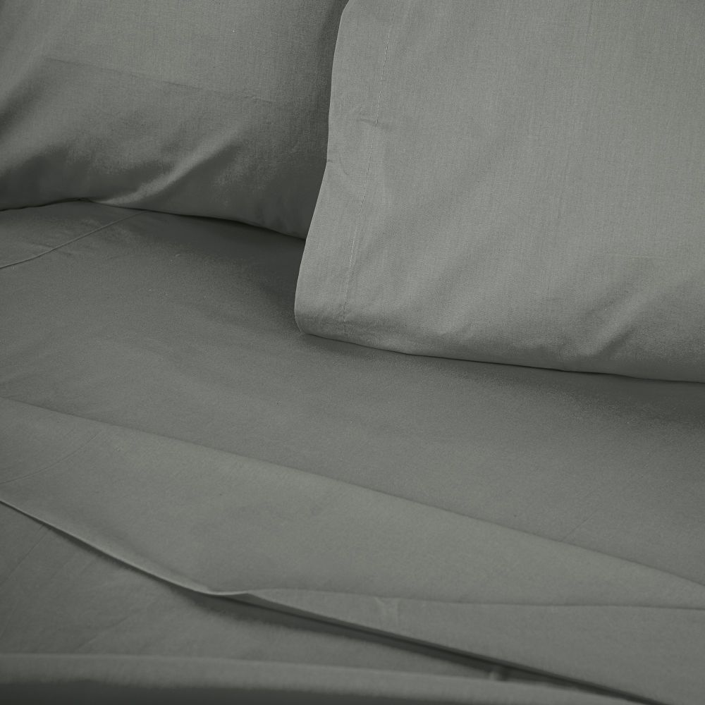 Ranforce Double XL Fitted Sheet Tonne Verte - Tamno Siva slika 3