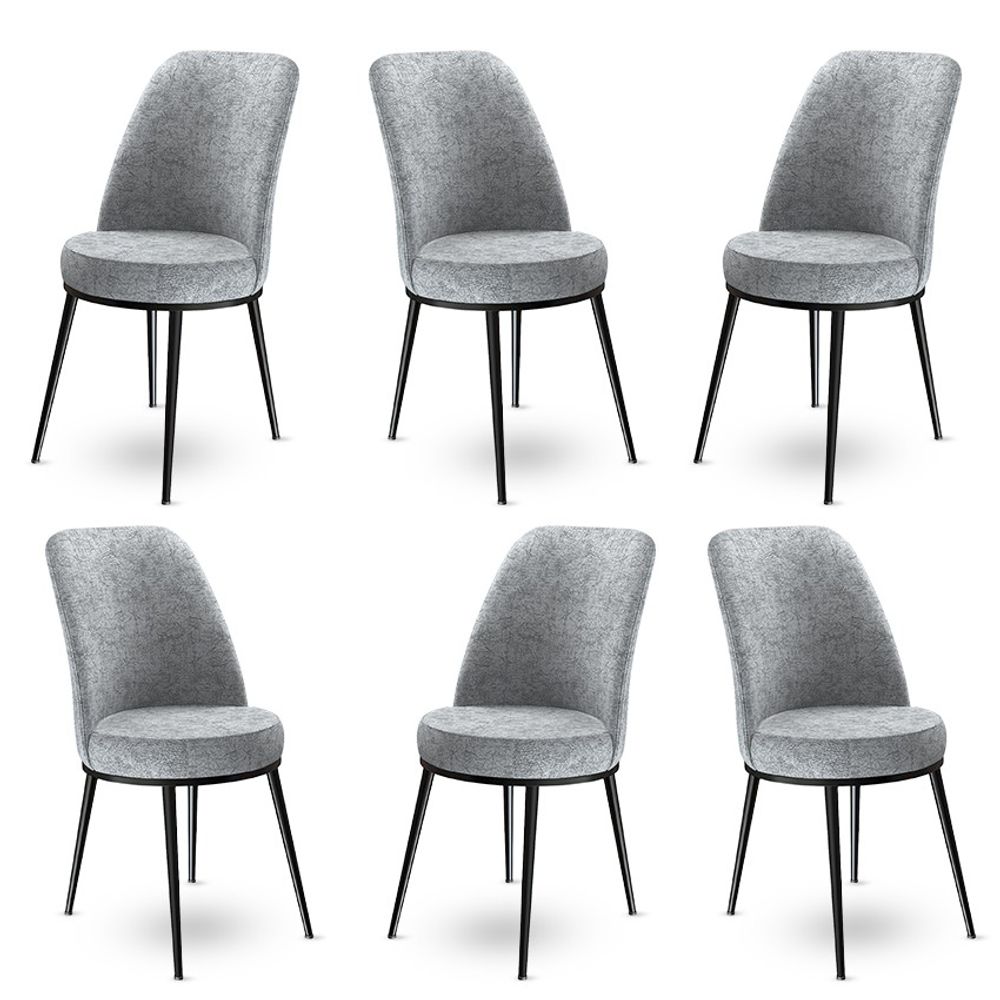 Dexa - Sivi i Crni Set Stolica (6 Komada) slika 1