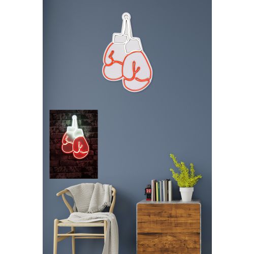 Wallity Ukrasna plastična LED rasvjeta, Boxer - Red, White slika 3