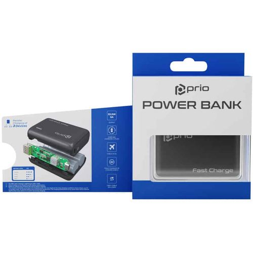 Prio Fast Charge (22,5 W SCP/20 W PD/QC3.0) Power Bank 10.000 mAh crna slika 2