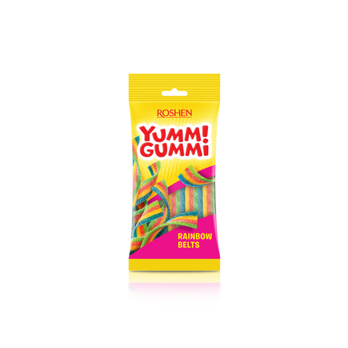 Roshen Yummi Gummi gumeni bomboni sour belts 70g slika 1