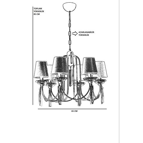 Opviq Luster MAVERICK, crna boja slika 3