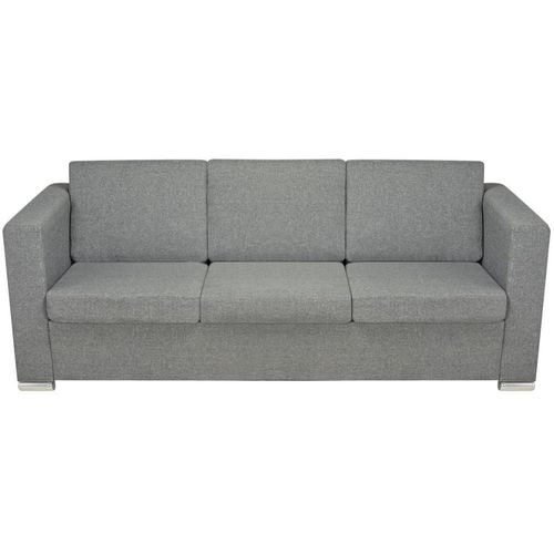 Dvodijelni set sofa od tkanine svijetlosivi slika 29