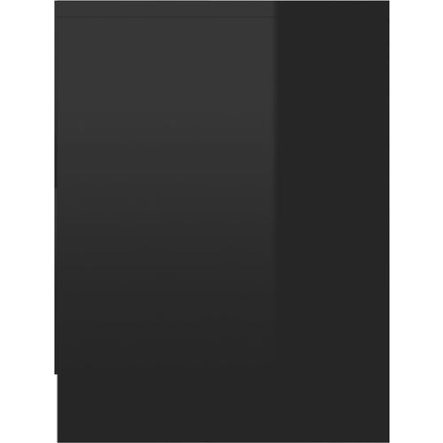 Noćni ormarić visoki sjaj crni 40 x 30 x 40 cm od iverice slika 16
