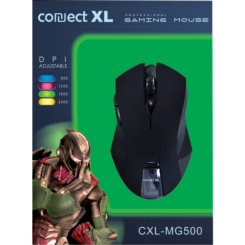 Connect XL Miš optički, 2400dpi GAMER, USB, 6 tipki - CXL-MG500 slika 1