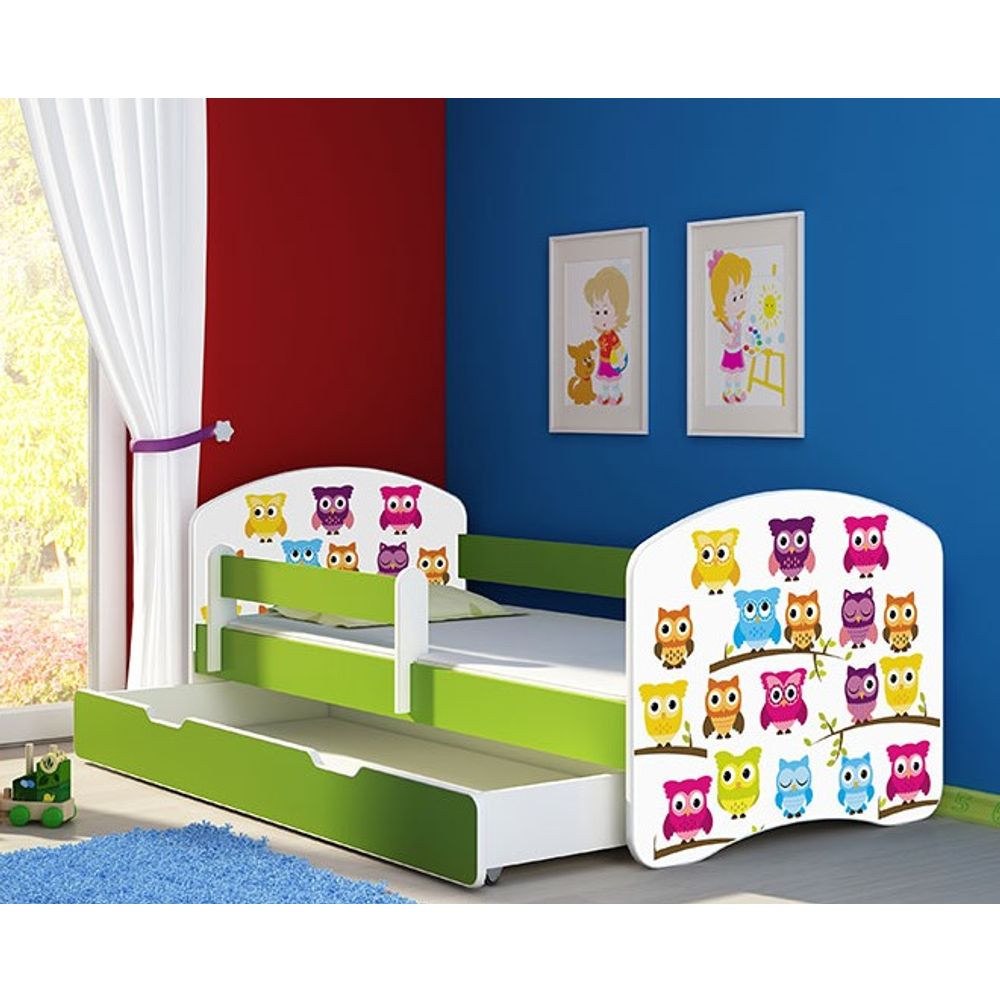 ACMA Dječiji krevet Acma II sa ladicom Green - 160x80cm - Dezen 31 slika 1