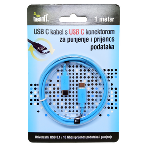 MeanIT USB kabl za smartphone, USB C / USB C, 1 met - KMUSBC2