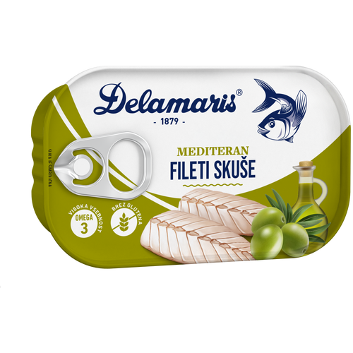 Delamaris fileti skuše u mediteran ulju, 125 g slika 1