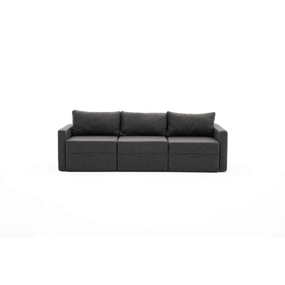 Sofa na razvlačenje za 3 osobe Saros - antracit slika 3