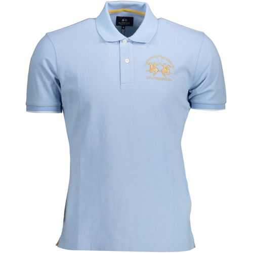 LA MARTINA MEN'S BLUE SHORT SLEEVED POLO SHIRT slika 1