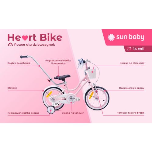 Dječji bicikl 14" Heart Bike rozi slika 7