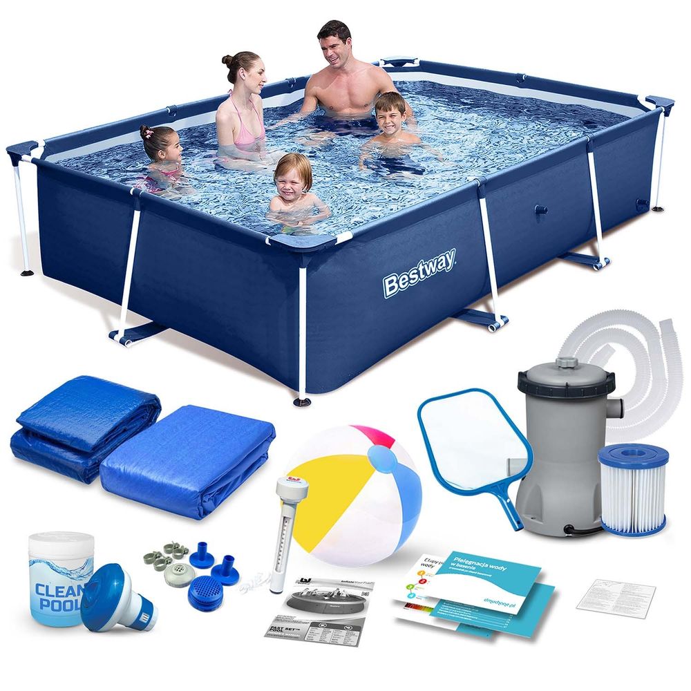 Bestway okvirni vrtni bazen 259x170x61 cm set 15u1 56403n slika 1