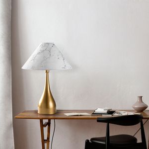 Luna - Zlatno-bijela stolna lampa 15275