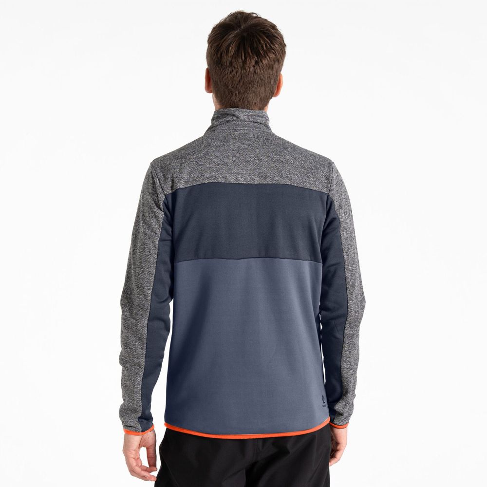 Dare2B Muški duks na kopčanje Venture Fleece, Charcoal Grey/Black Marl slika 5