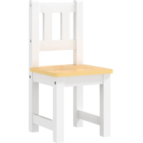 4-dijelni set dječjeg stola i stolica bijeli i bež MDF slika 5