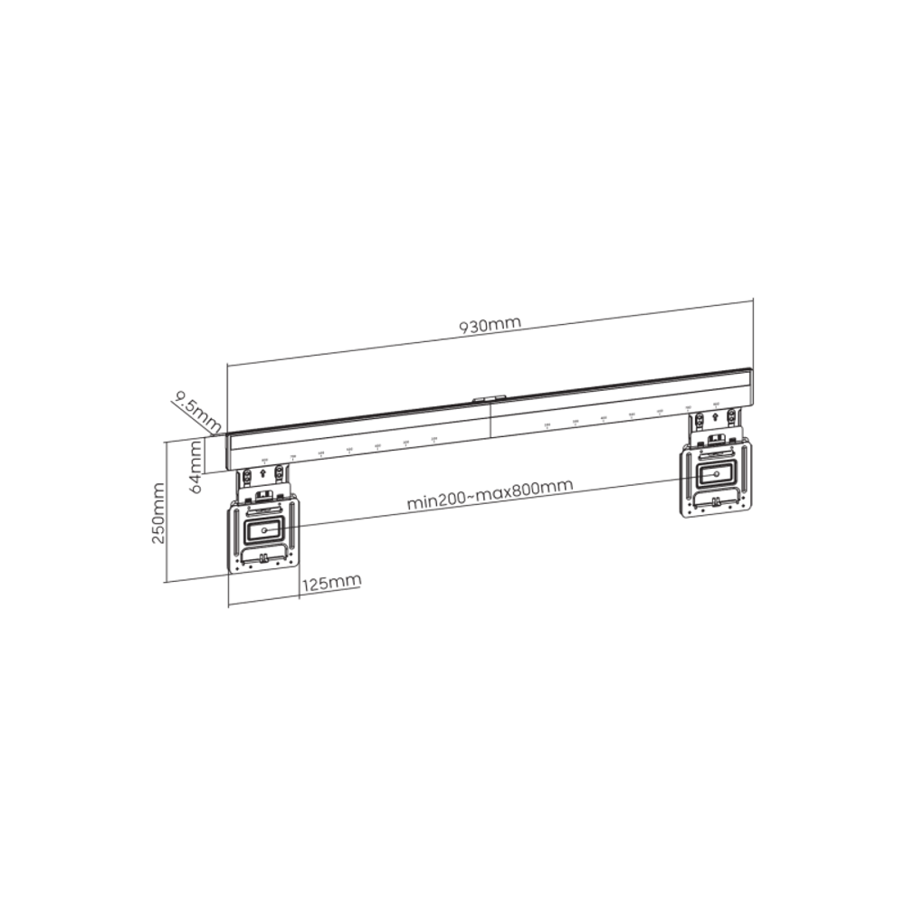SBOX Stalak PLB-1948 (43-100"/75kg/800x600) slika 4