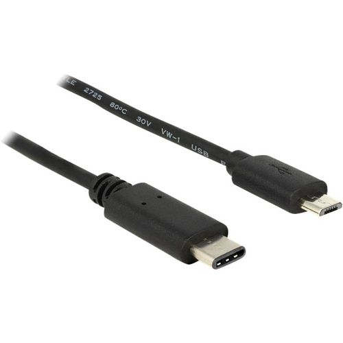 Delock USB kabel USB 2.0 USB-C® utikač, USB-Micro-B utikač 1.00 m crna  83602 slika 1