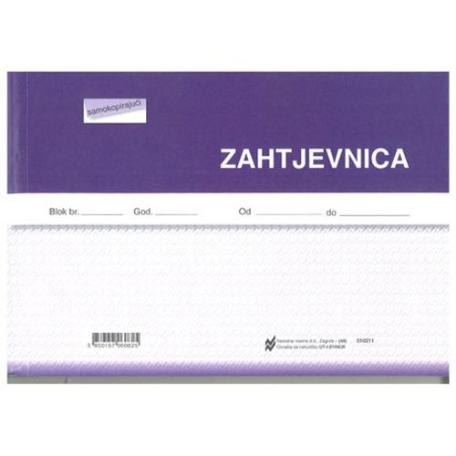 I-27/NCR ZAHTJEVNICA; Blok 2 x 50 listova, 21 x 14,8 cm slika 1