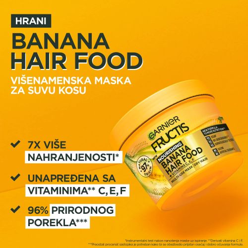 Garnier Fructis Hair Food Banana maska za kosu 390ml slika 3