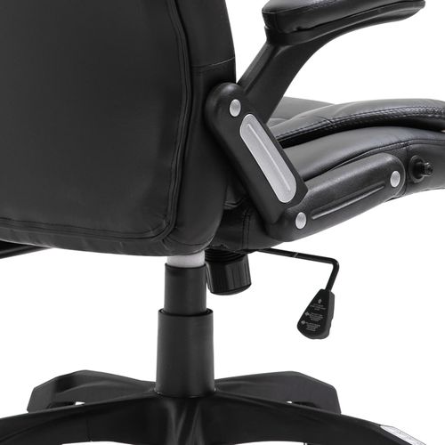 Uredska stolica od umjetne kože crna slika 35