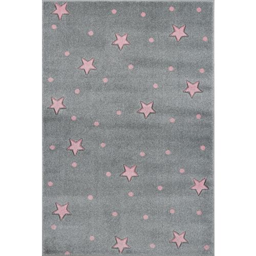 Dječji tepih NEBO - sivi - rozi - 120*170 cm slika 1